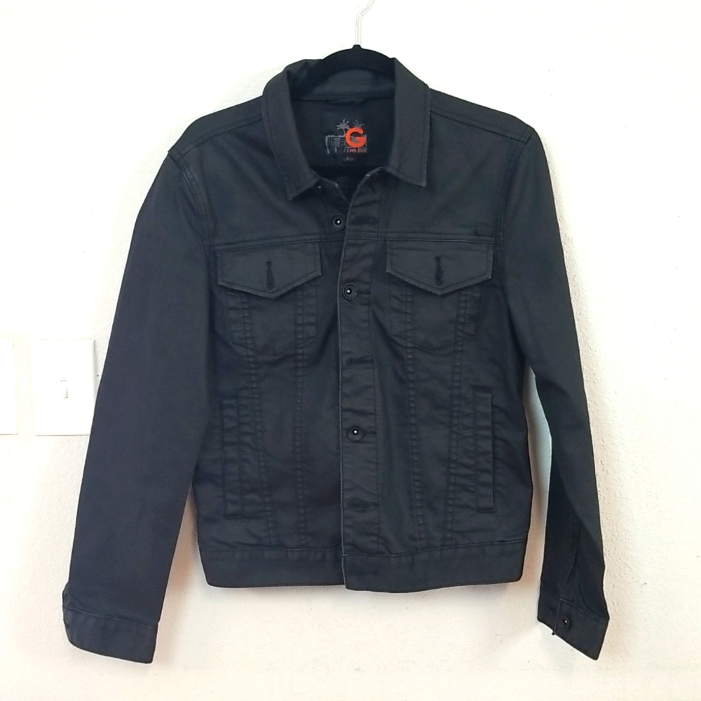G by Guess Black Denim Jacket Sz Sz S
